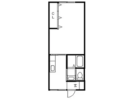 東グリーンホームズI(1K/2階)の間取り写真