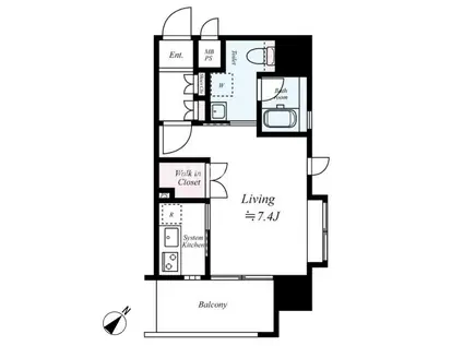 アイ・セレブ高砂ベネフィス(1K/9階)の間取り写真