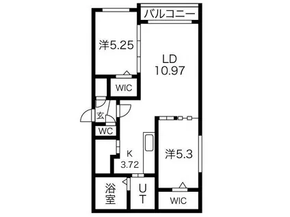 YS NAKANOSHIMA(2LDK/4階)の間取り写真