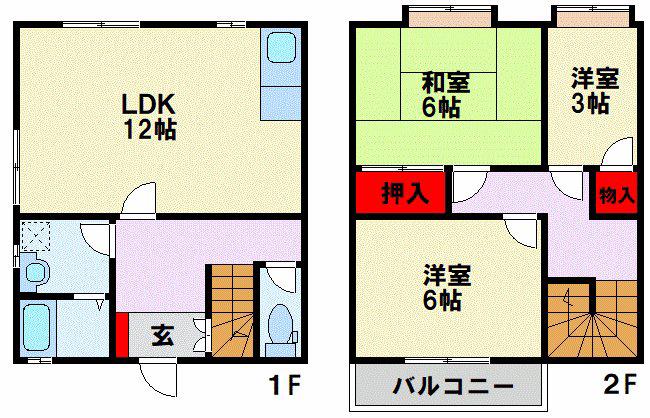 ガーデンハイツ鳴水(3LDK/1階)の間取り写真