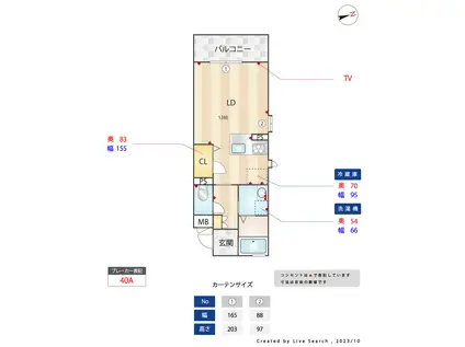 GRANDE甲子園(ワンルーム/1階)の間取り写真