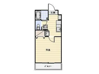 モデスティ(1K/3階)の間取り写真