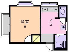 GAハイツ(1K/2階)の間取り写真