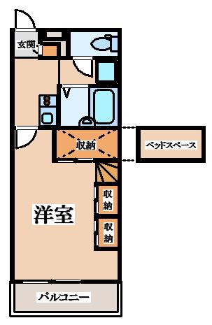 レオパレスSYOUII(1K/1階)の間取り写真