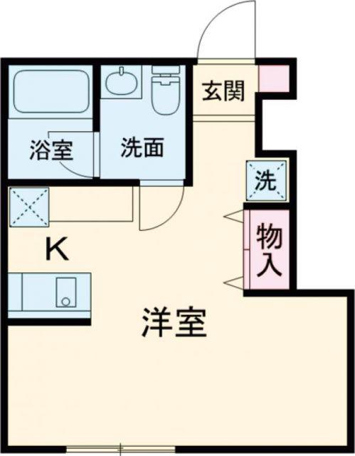 PLS TOMINAGA(ワンルーム/1階)の間取り写真