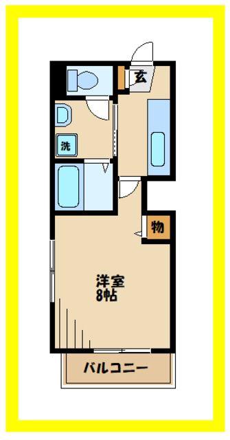 ハイムルーベザアル(1K/1階)の間取り写真