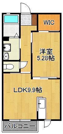 チェリーブロッサム(1LDK/1階)の間取り写真