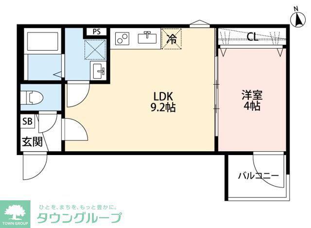 CRASTINE南流山II(1LDK/2階)の間取り写真