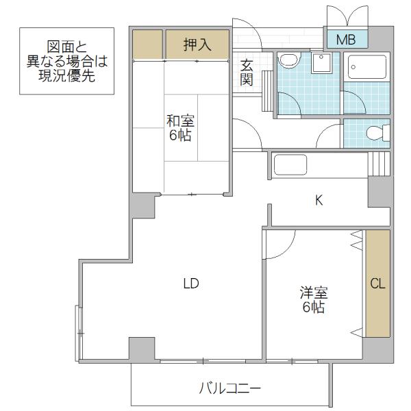 イオ・テラス(2LDK/4階)の間取り写真