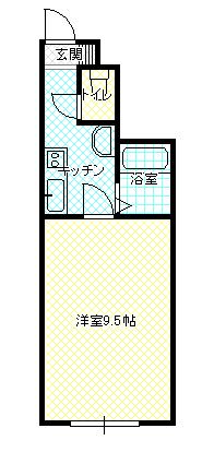 クリスタルセーディア(1K/4階)の間取り写真