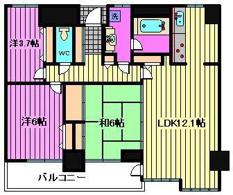 ライオンズプラザ大宮(3LDK/3階)の間取り写真