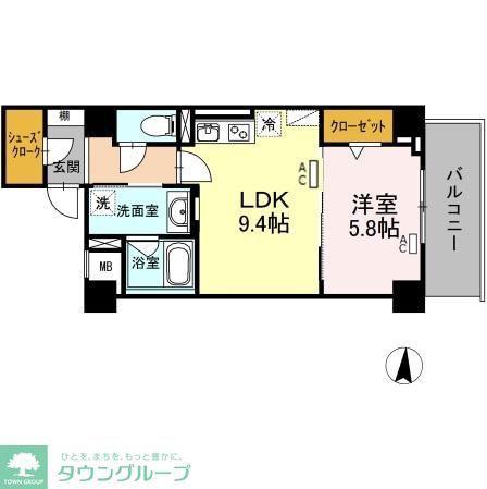 RESIDENCE丸の内七間町(1LDK/6階)の間取り写真