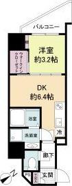 セレニテ難波ミラク参番館(1DK/5階)の間取り写真