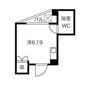 ビラカレッジ6(ワンルーム/4階)の間取り写真