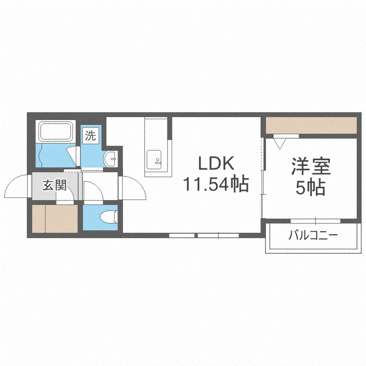 AYA RESIDENCE (1LDK/3階)の間取り写真