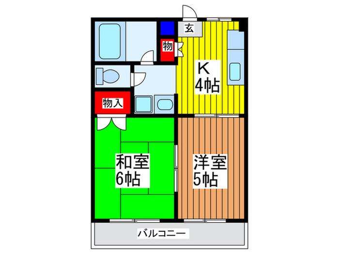 ロイヤルハイツ(2K/3階)の間取り写真