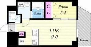 LA BENTEN(1LDK/3階)の間取り写真
