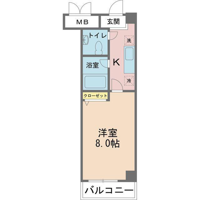 GRAN PINO立売堀(1K/9階)の間取り写真