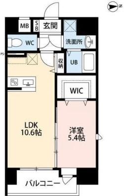 LA VIE CLAIRE TUBOI(1LDK/9階)の間取り写真