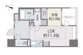 デュオフラッツ西新ウエスト(1LDK/7階)の間取り写真