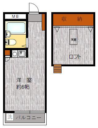 フェレシュテ洗足(ワンルーム/2階)の間取り写真