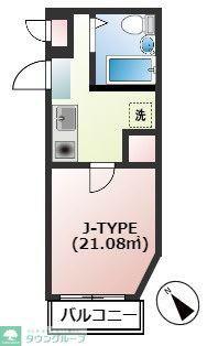 COZY久米川(1K/2階)の間取り写真