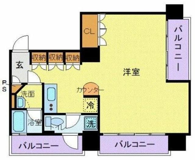 フロリス オーランティウム3(ワンルーム/8階)の間取り写真
