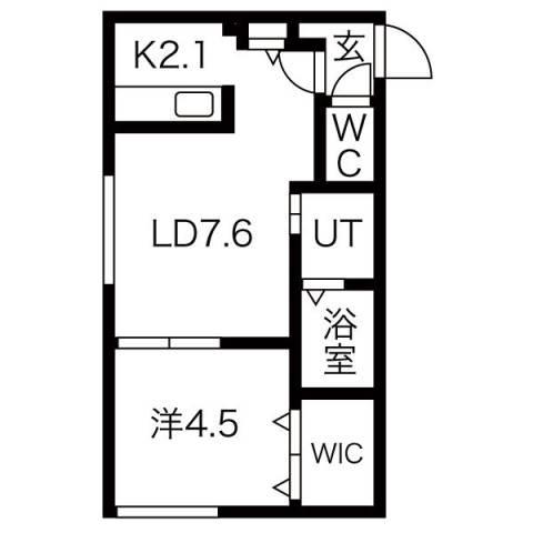 ANANAS(1LDK/1階)の間取り写真