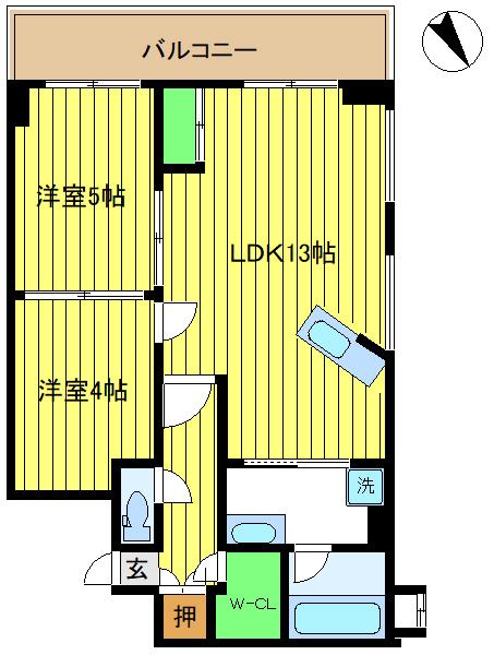 A-2562(2LDK/2階)の間取り写真