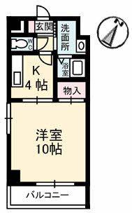 クリエイティブハイツ池田(1K/1階)の間取り写真