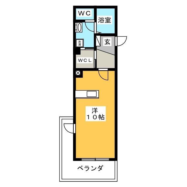 KAOLELE(ワンルーム/3階)の間取り写真