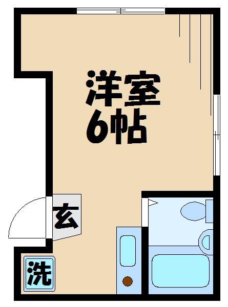 コーポアゼリア(ワンルーム/2階)の間取り写真