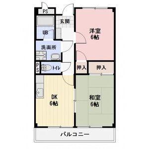 LIMPIA加賀(2DK/3階)の間取り写真