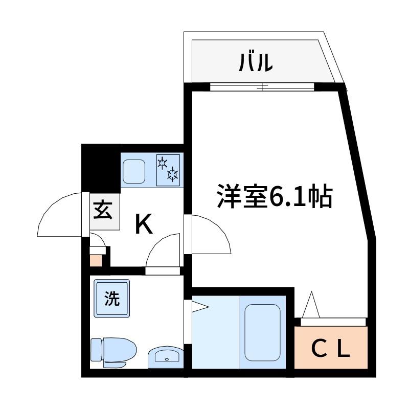 デュ セレスト舎人(1K/1階)の間取り写真