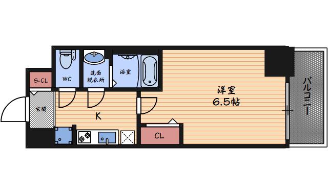 プレサンス 梅田北 ディア(1K/7階)の間取り写真