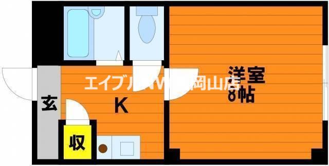 シャンテ後楽園(1K/1階)の間取り写真