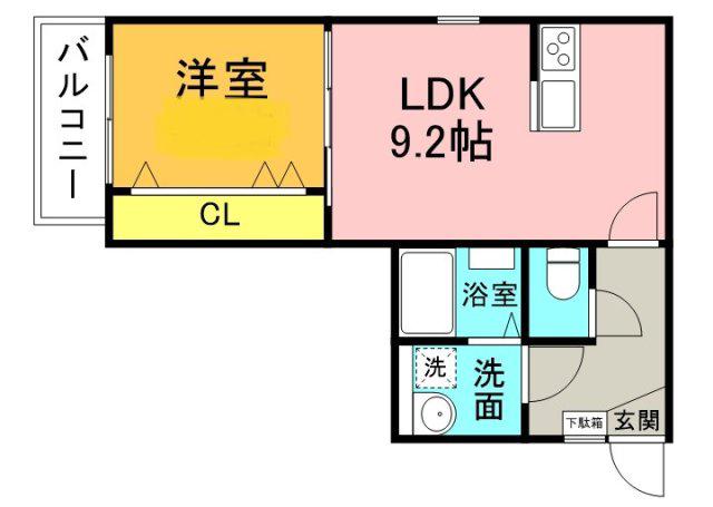 リタリッチ五番館(1LDK/1階)の間取り写真