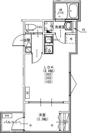 KEIAI RESIDENCE 日進(1LDK/3階)の間取り写真