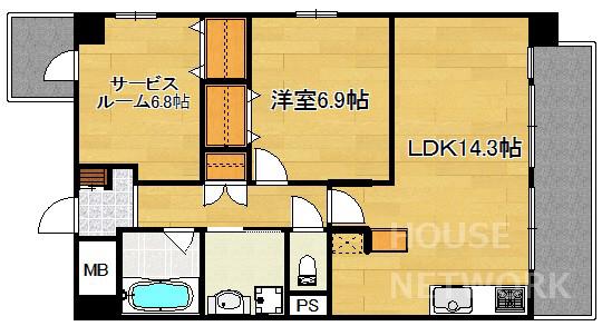 PIANURA柳馬場(2LDK/3階)の間取り写真
