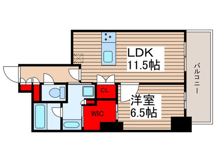 ザ・パークハビオ上野(1LDK/4階)の間取り写真