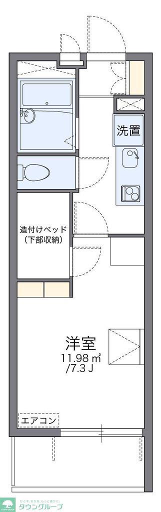 レオパレスアンテルブルグII(1K/3階)の間取り写真