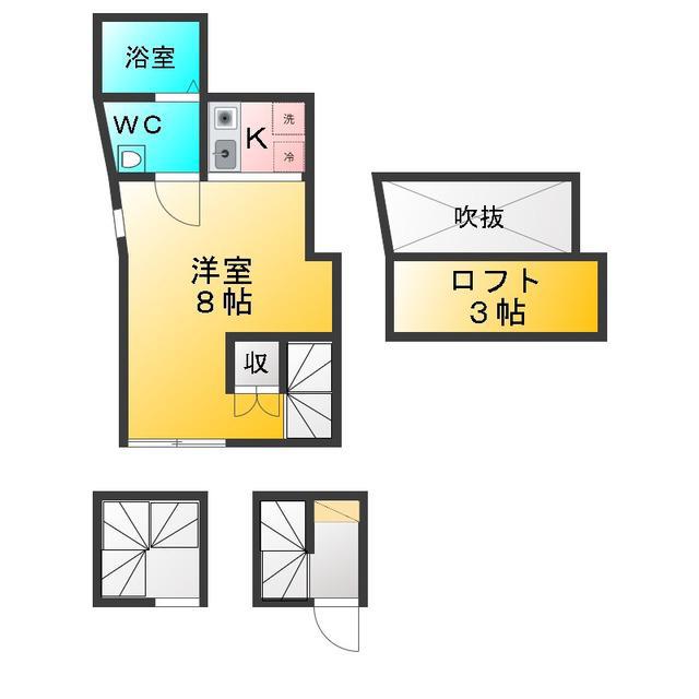 CASADIA上石神井(ワンルーム/3階)の間取り写真