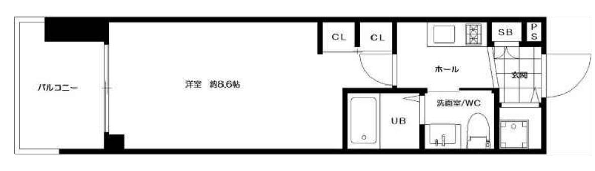 エステムプラザ梅田・中崎町IIIツインマークスノースレジデンス(1K/7階)の間取り写真