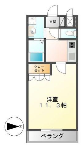 ラルジュパレス(1K/1階)の間取り写真