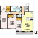 リヴェール的場(3LDK/3階)の間取り写真