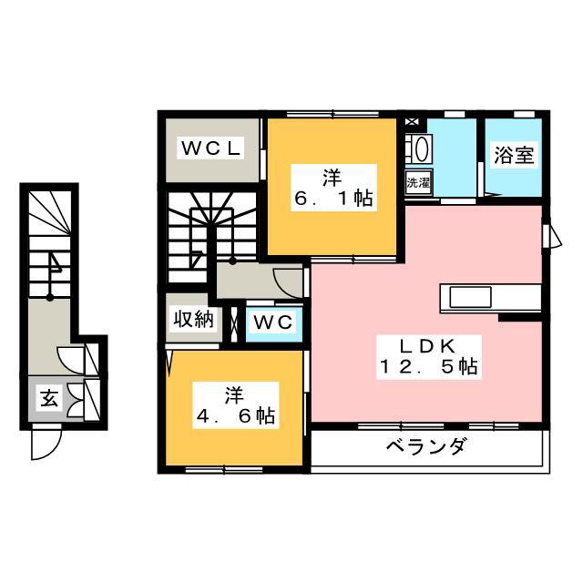 コーポ16(2LDK/2階)の間取り写真
