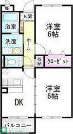 エーデルプラッツ(2DK/3階)の間取り写真