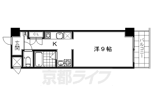 KINDIII 南館(1K/6階)の間取り写真