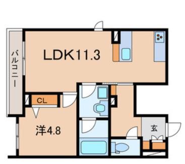 シャーメゾン南大塚(1LDK/1階)の間取り写真