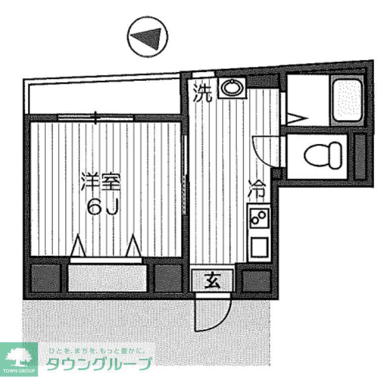 第53シンエイビル(1K/3階)の間取り写真